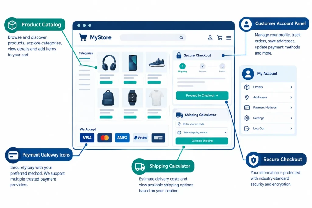 Prebuild ecommerce store layout