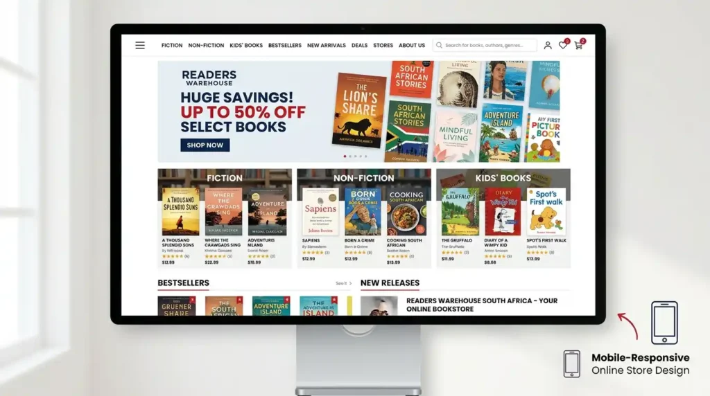 Readers Warehouse website